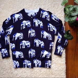 3/$9 Crown & Ivy Cardigan Elephant Print